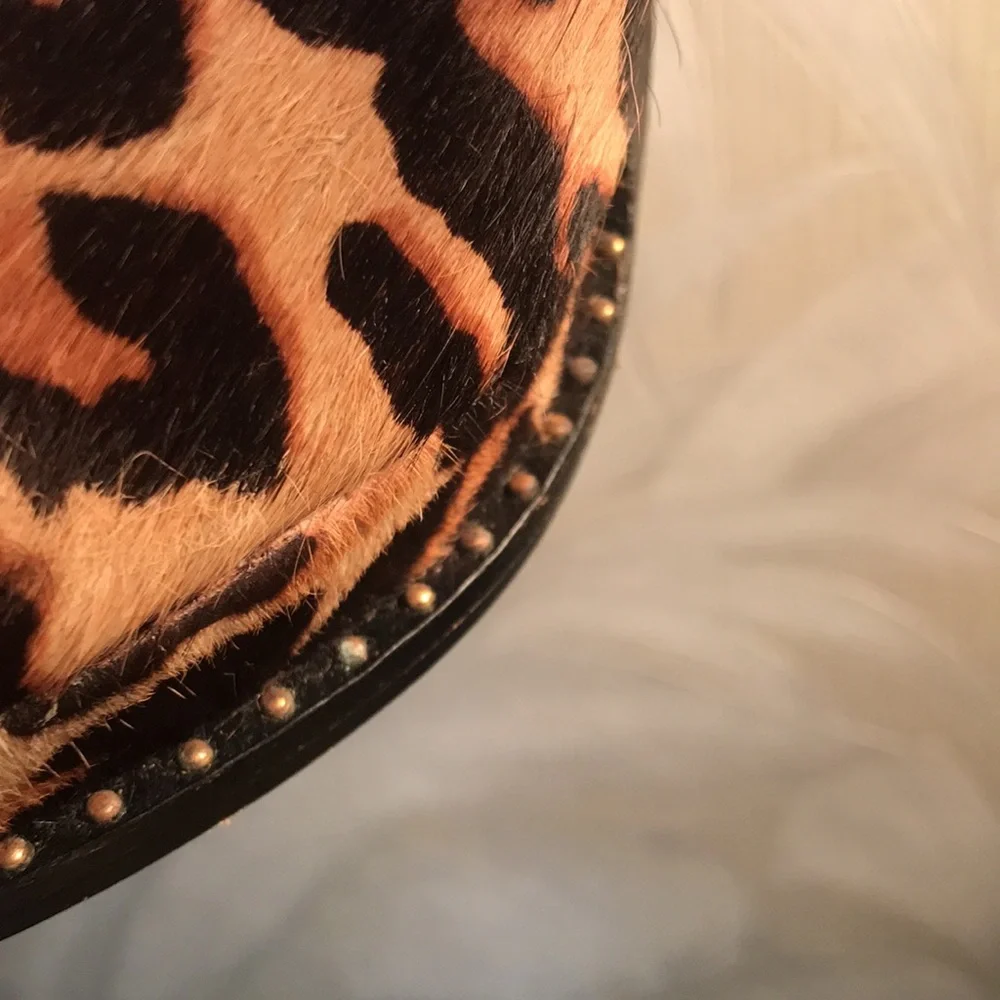 DKNY | Platform Wedge Faux Fur Animal Leopard Print Pumps